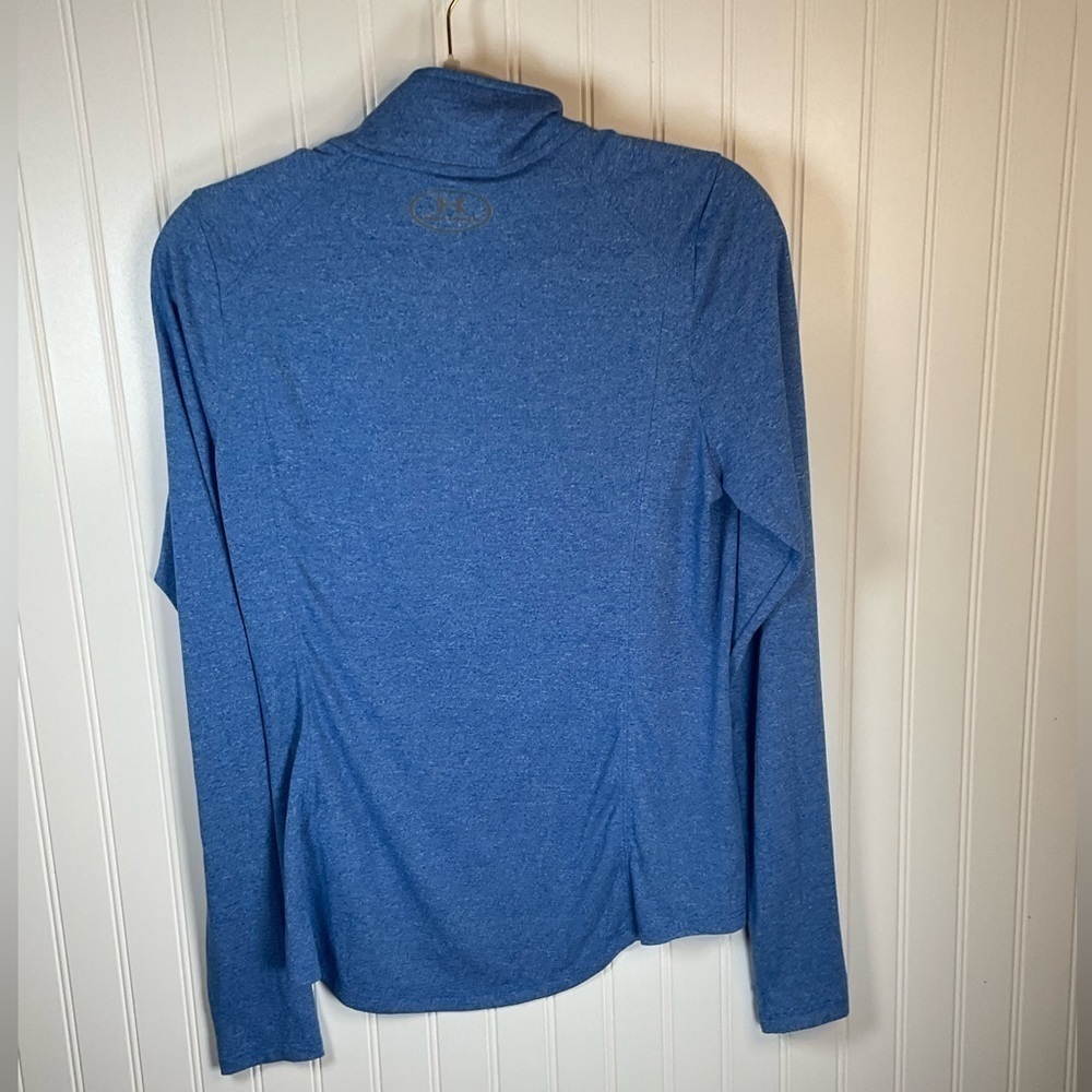 Blue Under Armour Heatgear workout quarter zip pullover - Picture 3 of 3